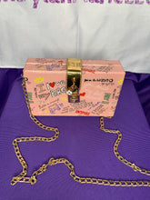 Load image into Gallery viewer, &quot;Heart Box&quot; w/ gold lock and flower charm
