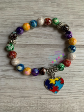 Load image into Gallery viewer, Autism awareness, beaded bracelets
