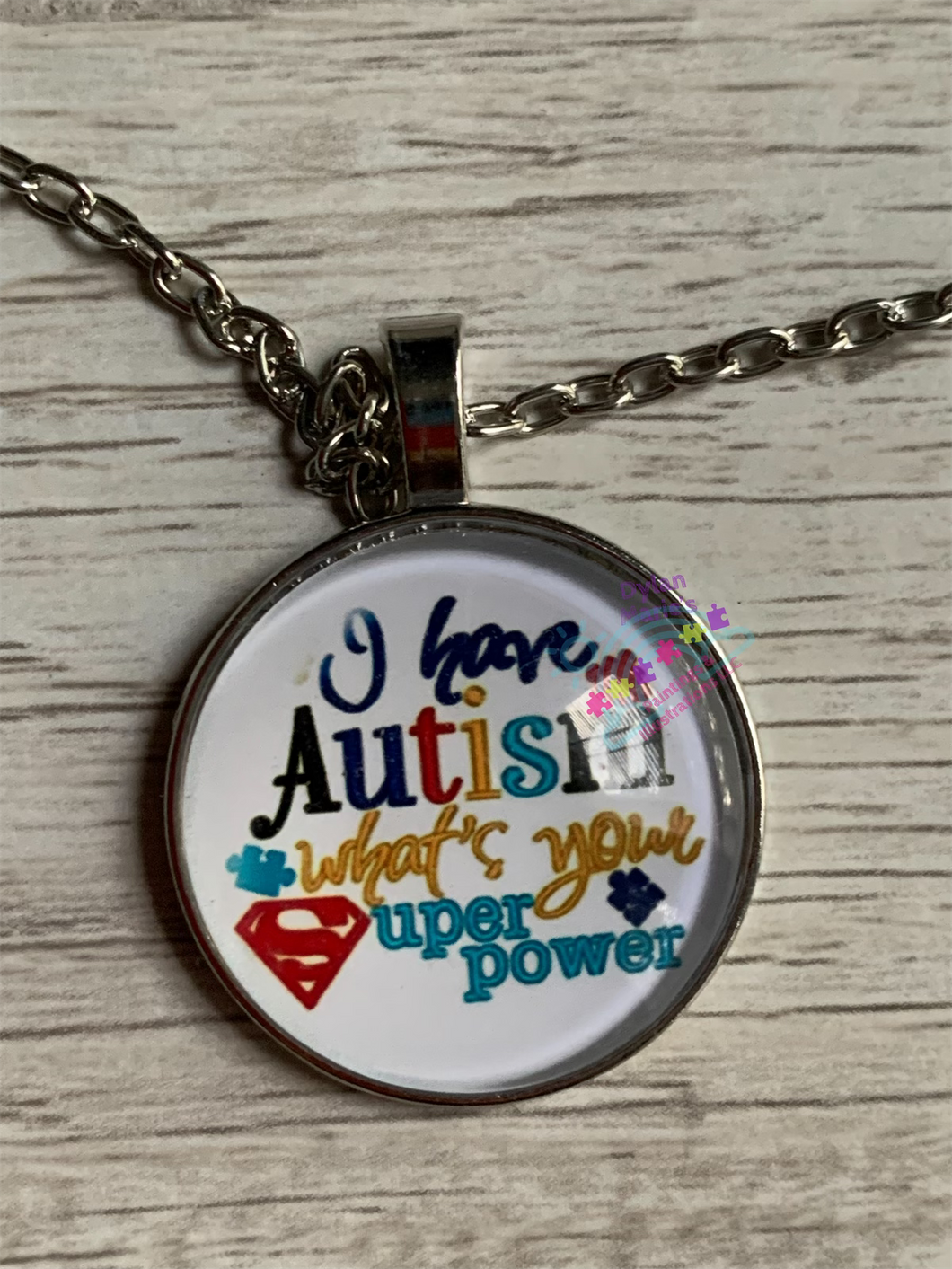 Autism awareness necklace