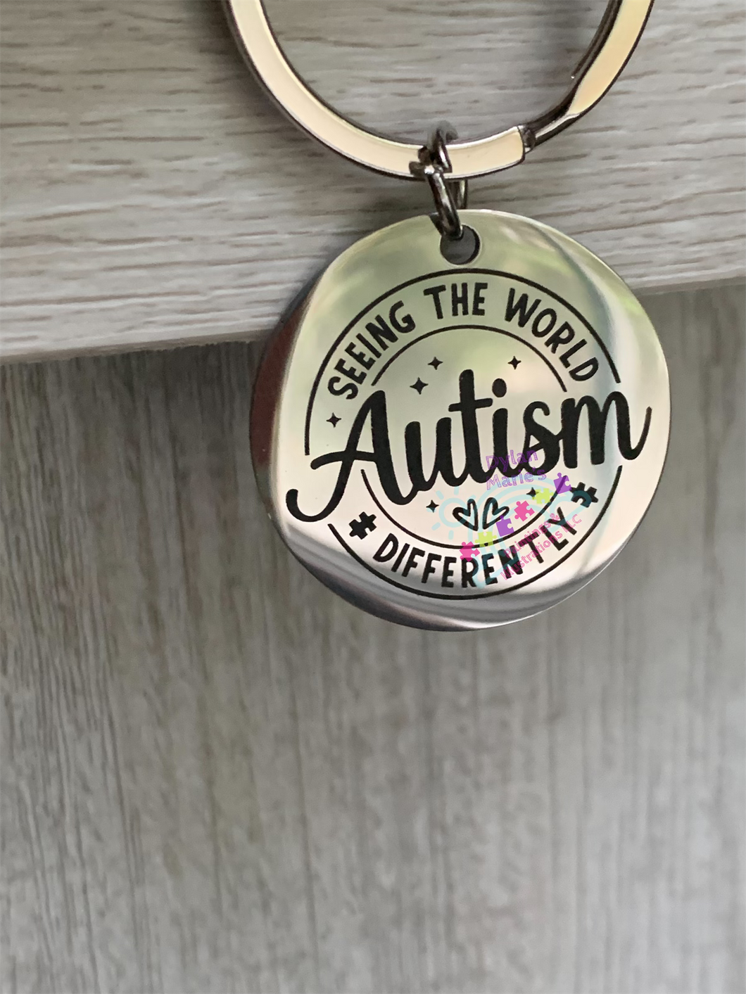 Autism awareness keychain