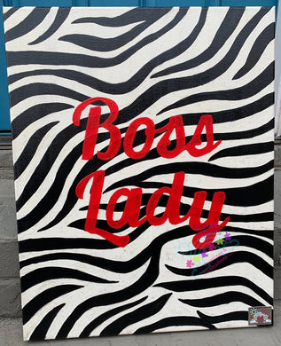 16x20 Boss Lady in Zebra w/emblem
