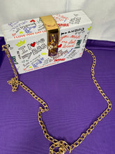 Load image into Gallery viewer, &quot;Heart Box&quot; w/ gold lock and flower charm
