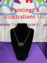 Load image into Gallery viewer, &quot;Animal Lover&quot; 18in necklace w/paw print &amp; heart
