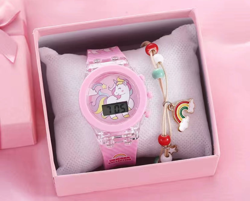 Unicorn Watch & Bracelet Box Set