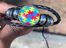 Load image into Gallery viewer, Leather Band Bracelets-Austim
