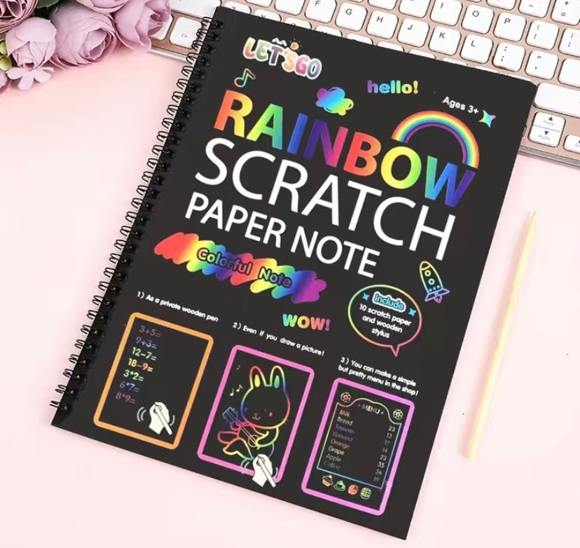 Rainbow Scratch Pad set