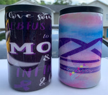 Load image into Gallery viewer, Moebius Syndrome 12oz Tumblers w/ Interchangeable lid, can cooler, and straw.

